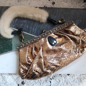 Barbara Bui Fur Handle Handbag Purse